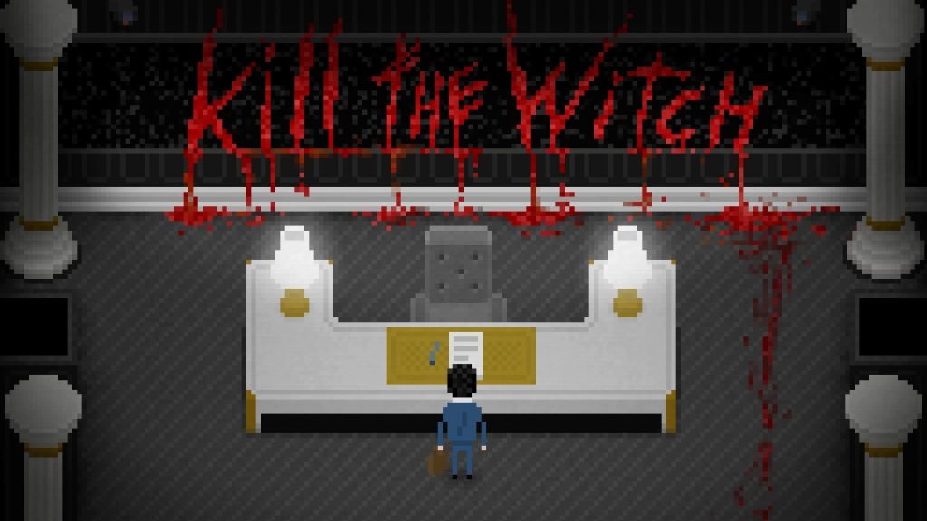Pared del departamento del CEO con la frase Kill the Witch de Yuppie Psycho